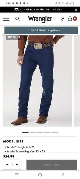 wrangler brnad men's jeans for sale 4