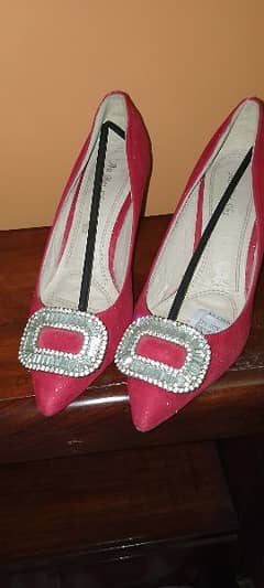 Red glittery shoes
