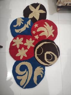 Hand made Hooking technique rug.