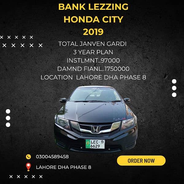 Honda City Auto 2019 already bank leased 18