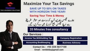 Sale Tax,Withholding Tax,Income Tax,BookKeeping Accounting Service,FBR