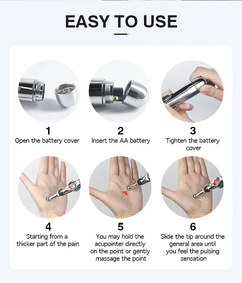 Electric Massager, Acuupuncture points Meridian Massage Therapy 7