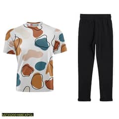 unisex printed T shirt and trousers for summer all Pakistan delivery