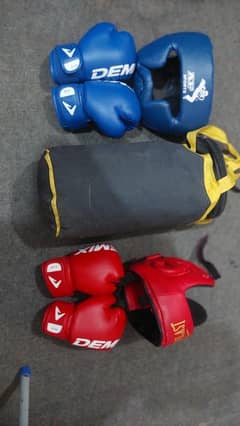 Boxing gloves and boxing bag for kids