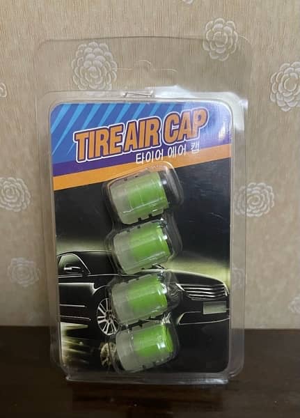 FLUORESCENT TYRE VALVE CAPS 4