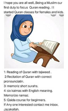 Online Quran teaching with tajweed