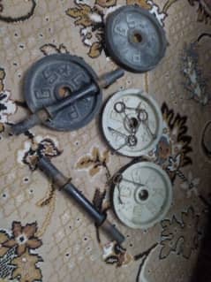 dumbells 20 kg iron original and rodss . . onnly