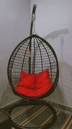 swing chair with cushions