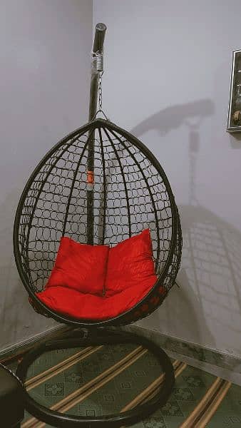 swing chair with cushions 2