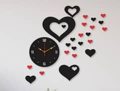 Stylish 3d Wooden Art Wall Clock