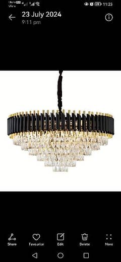 800mm Aluminium crystal chandelier