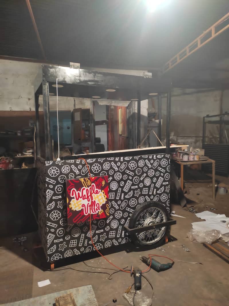 Fries stall, Soda stall, Waffle stall, Burger Stall, fries cart 3