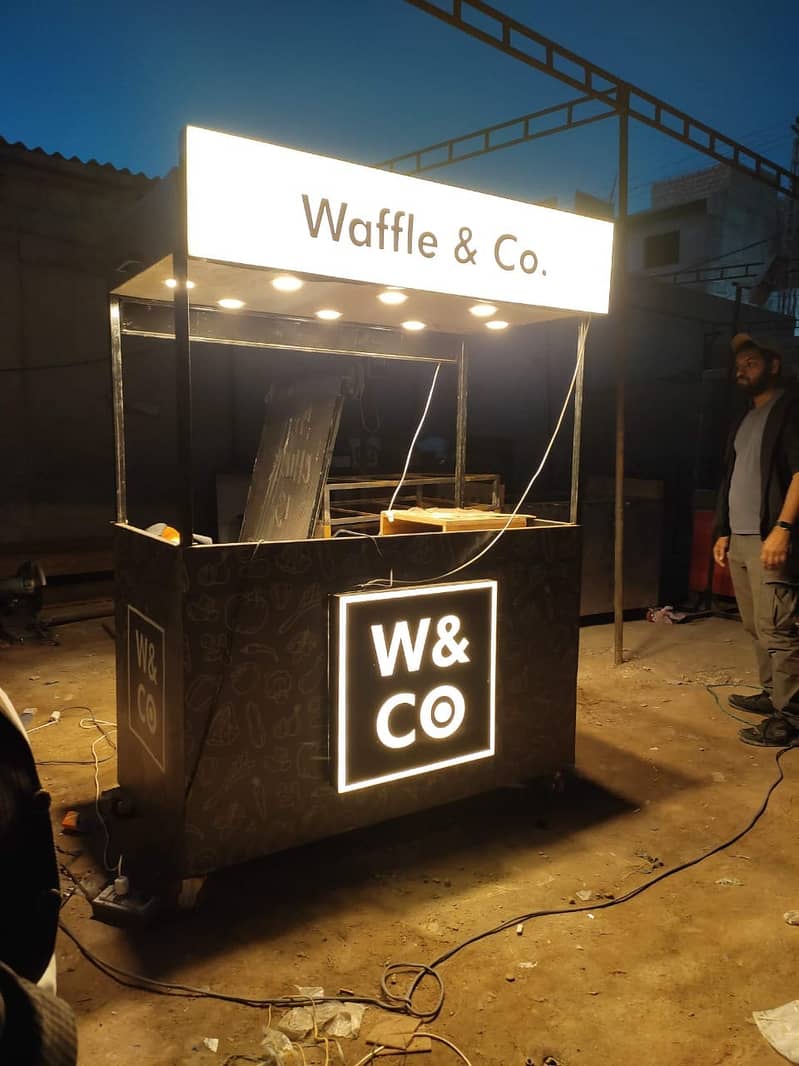 Fries stall, Soda stall, Waffle stall, Burger Stall, fries cart 10