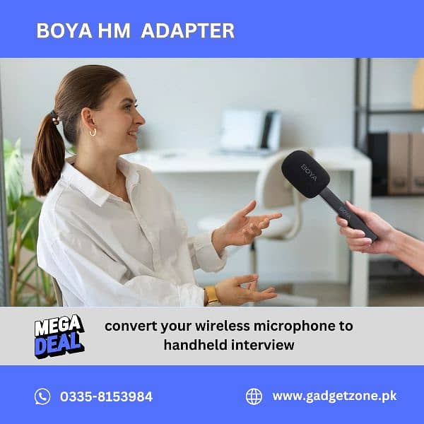 Handheld Interview Adapter| boya Hm Adapter| Wireless mic 1