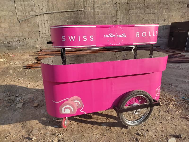 Towable fries cart, Moveable waffle cart, Towing cart, Soda, Burger 8