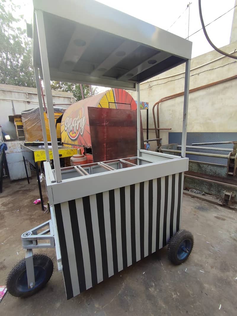 Towable fries cart, Moveable waffle cart, Towing cart, Soda, Burger 10