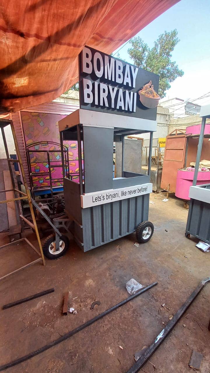 Towable fries cart, Moveable waffle cart, Towing cart, Soda, Burger 12