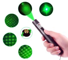 Green Laser Pointer - Light with 4 Patterns in Green Color with 2 Cell