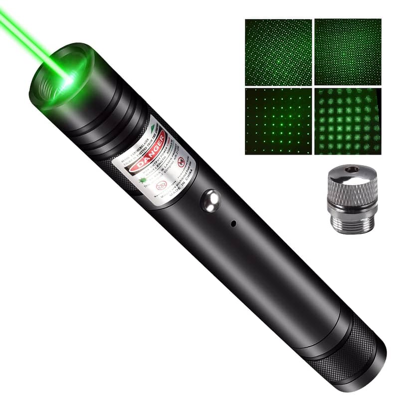 Green Laser Pointer - Light with 4 Patterns in Green Color with 2 Cell 1