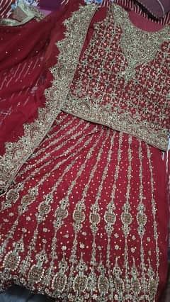 bridal red lehnga