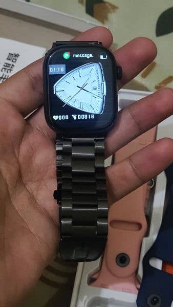 Laxasfit Series 10 45mm smart watch with box and 8 diffrenet straps 2