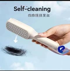 Self cleaning hair comb