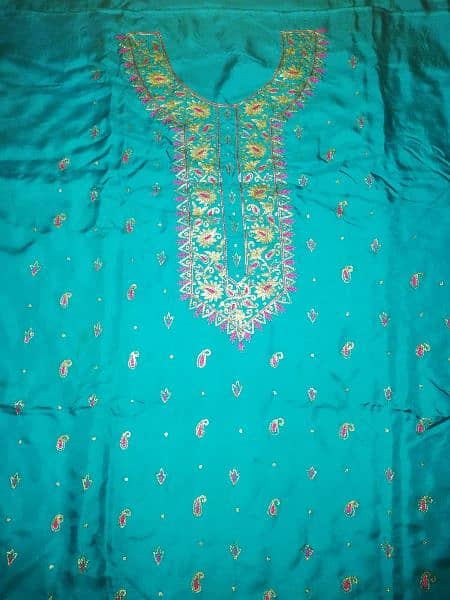 3 colours embroidery silk fabric 0