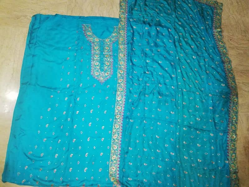 3 colours embroidery silk fabric 15