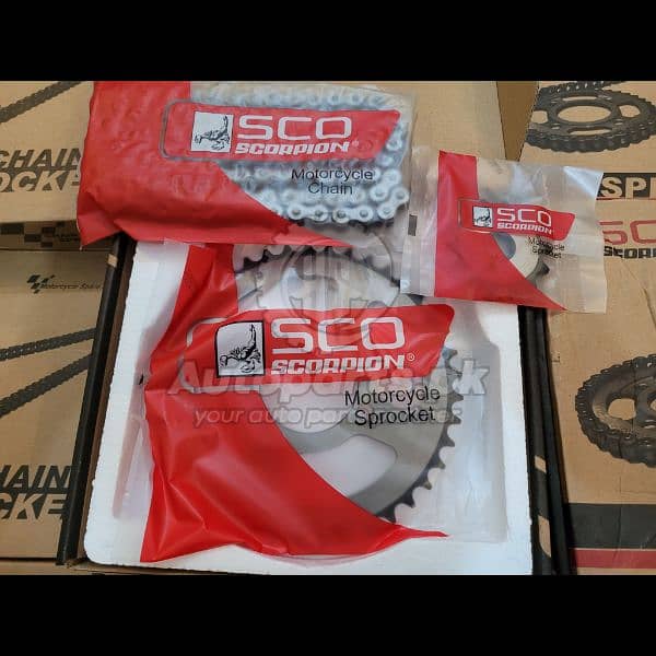 Scorpion Chain Sprocket CD-70 & CG-125 made in Thailand imported 2