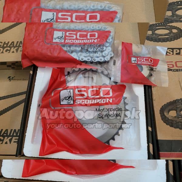 Scorpion Chain Sprocket CD-70 & CG-125 made in Thailand imported 3