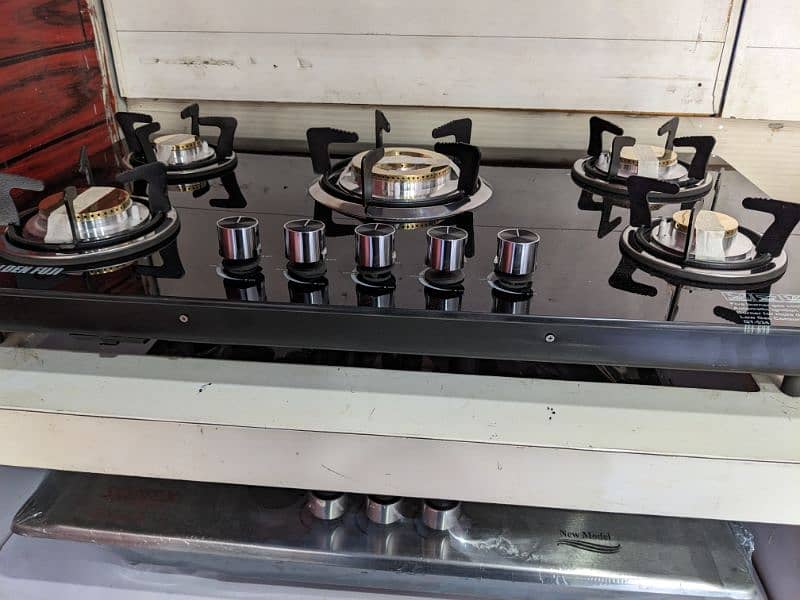 Golden Fuji 5 Burners Brass Hob 1