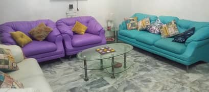 7 seater sofa with centre table & 2side tables