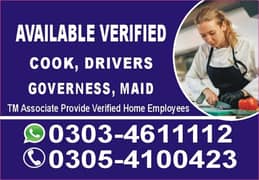 we Provides COOk Driver house maid helper nanny baby care helper