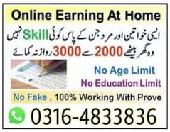 Online job available, Typing/Assignment/Data Entry/Ad posting etc