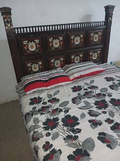 Double bed, sofa set, dressing and showcase for sale