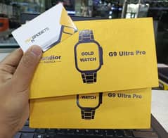 G9 Ultra Pro Gold Edition Smartwatch with 3 Premium Straps