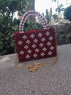 phone size beaded handbag