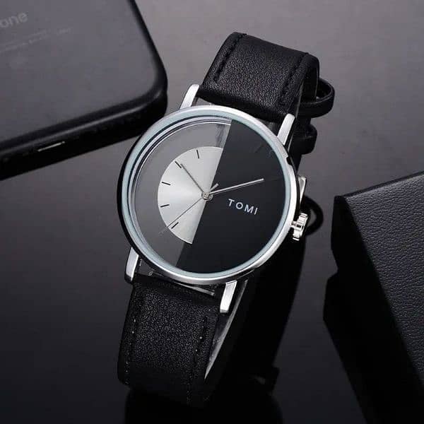 Tomi Leather strap watch for men 1