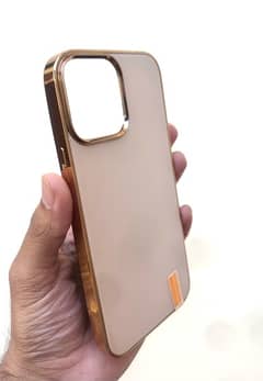 Golden Case for iPhone 13 Pro Max Chrome Mobile Back Cover.
