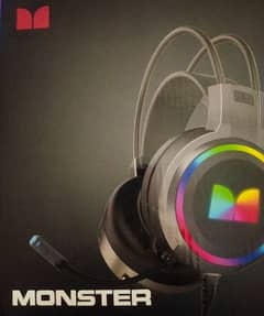 Gaming headphone for gamer with RGB lights