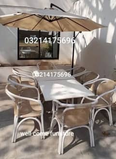 OUTDOOR GARDEN UPVC RATTAN FURNITURE SOFA SET CHAIRS TABLE UMBRELLA