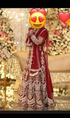 bridal lehnga used one time contact on whatsapp.  03192608604