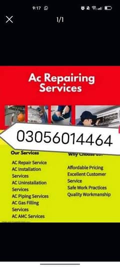 service repairing fitting gas refilling kit repired