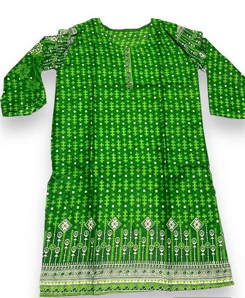 1 Pc women stitched lawn printed shirt 2