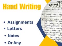 I can write AIOU  handwriten assignments in urdu & english