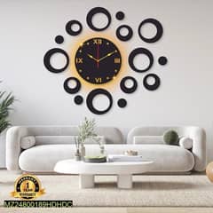 Ring Design Laminated Wall Clock With Backlight