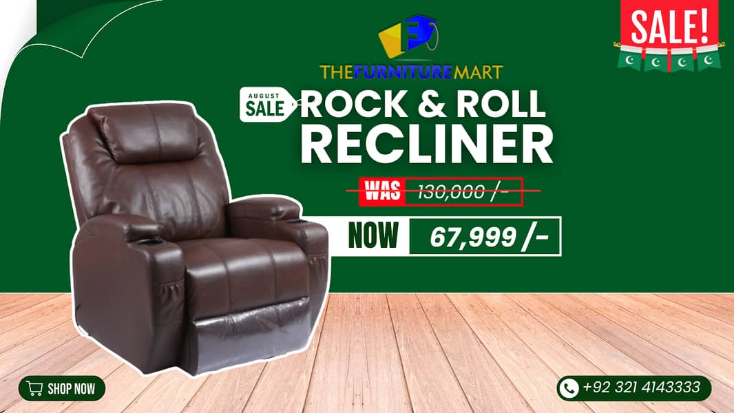 sofa recliner / imported recliners / rock & roll recliner / azadi sale 0