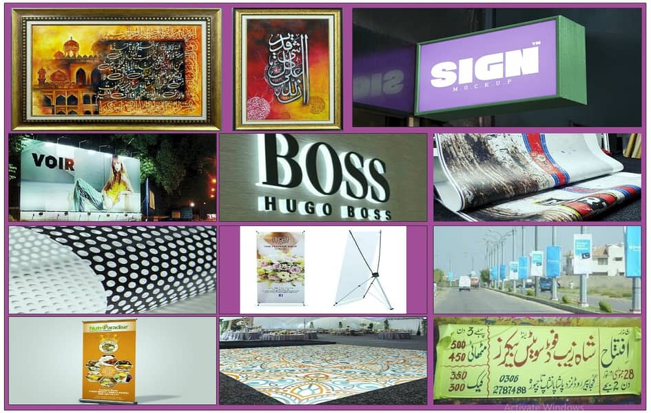 Flex Printing, Banners Printing, sign board, LED 3D backlight board 2