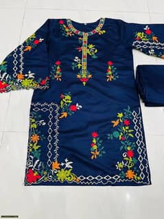 stitched khaadi embroidered suit