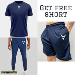 2Pcs Men's Dri Fit Plain Track Suit